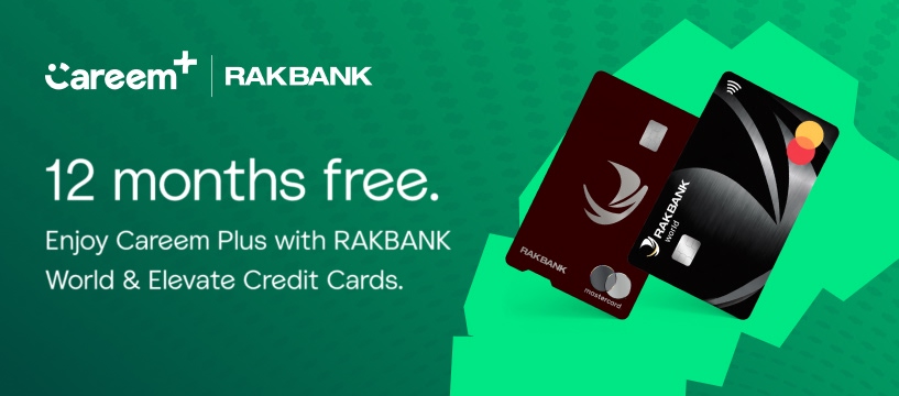 RAKBANK Cardholders Can Get 12 Months of Careem Plus Free in the UAE